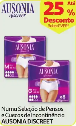 Minipreço Numa Seleção de Pensos e Cuecas de Incontinência AUSONIA DISCREET promoção