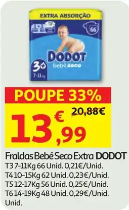 Minipreço Fraldas Bebé Seco Extra DODOT promoção