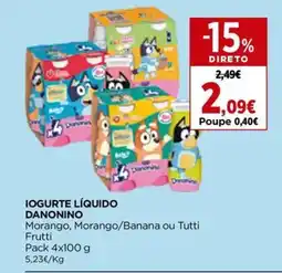 El Corte Inglés Iogurte líquido danonino promoção