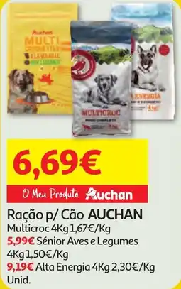 Minipreço Ração p/ Cão AUCHAN Multicroc promoção