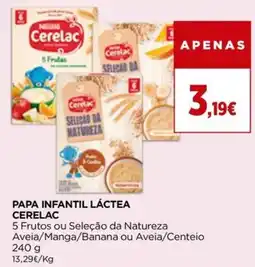 El Corte Inglés Papa infantil láctea cerelac promoção