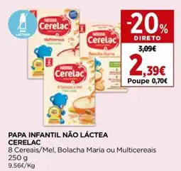 El Corte Inglés Papa infantil não láctea cerelac promoção
