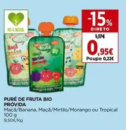 El Corte Inglés Puré de fruta bio próvida promoção