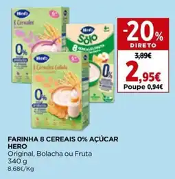 El Corte Inglés Farinha 8 cereais 0% açúcar hero promoção