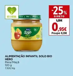El Corte Inglés Alimentação infantil solo bio hero promoção