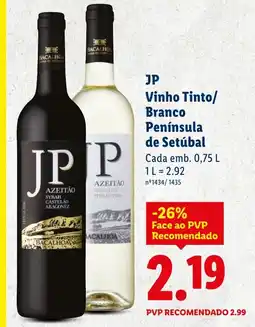 Lidl JP Vinho Tinto/ Branco Península de Setúbal Cada promoção