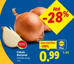 Lidl Cebola Nacional promoção