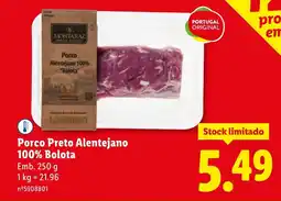 Lidl Porco Preto Alentejano 100% Bolota promoção