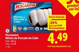 Lidl Pescanova Mimos de Pescada do Cabo promoção