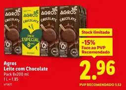 Lidl Agros Leite com Chocolate promoção