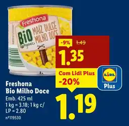 Lidl Freshona Bio Milho Doce promoção