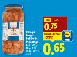 Lidl Campo Largo Feijão de Manteiga promoção