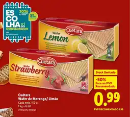 Lidl Cuétara Wafer de Morango/ Limão promoção