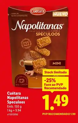 Lidl Cuétara Napolitanas Speculoos promoção