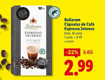 Lidl Bellarom Cápsulas de Café Espresso Intenso promoção