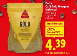 Lidl Delta Café Gold Moagem Universal promoção
