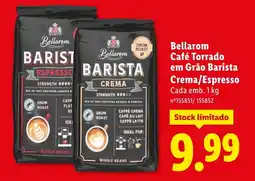 Lidl Bellarom Café Torrado em Grão Barista Crema/Espresso promoção