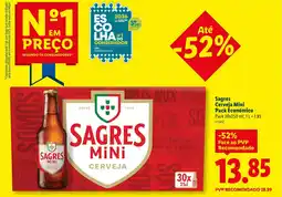 Lidl Sagres Cerveja Mini Pack Económico promoção