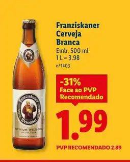 Lidl Franziskaner Cerveja Branca promoção