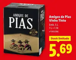 Lidl Amigos de Pias Vinho Tinto promoção