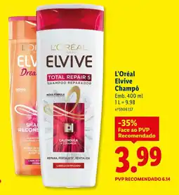 Lidl L'Oréal Elvive Champô promoção