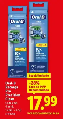 Lidl Oral-B Recarga Pro Precision Clean promoção