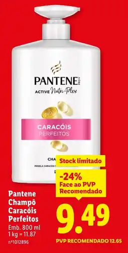 Lidl Pantene Champô Caracóis Perfeitos promoção