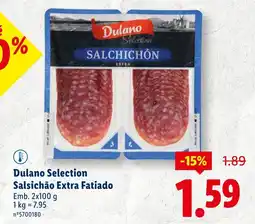 Lidl Dulano Selection Salsichão Extra Fatiado promoção