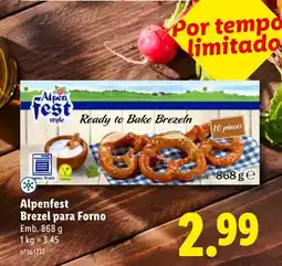 Lidl Alpenfest Brezel para Forno promoção