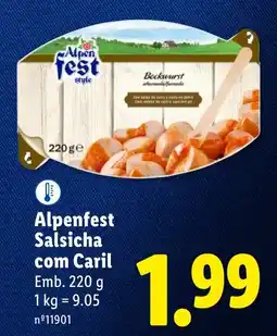 Lidl Alpenfest Salsicha com Caril promoção