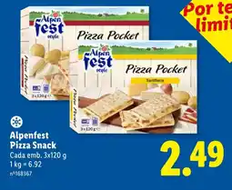 Lidl Alpenfest Pizza Snack promoção