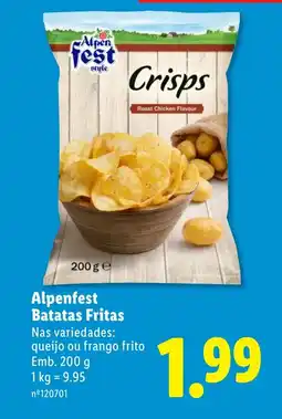 Lidl Alpenfest Batatas Fritas promoção