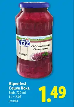 Lidl Alpenfest Couve Roxa promoção