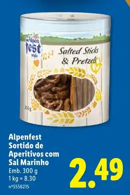 Lidl Alpenfest Sortido de Aperitivos com Sal Marinho promoção