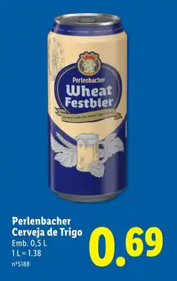 Lidl Perlenbacher Cerveja de Trigo promoção