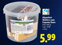 Lidl Alpenfest Waffers com Espuma Doce promoção