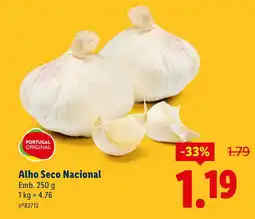 Lidl Alho Seco Nacional promoção