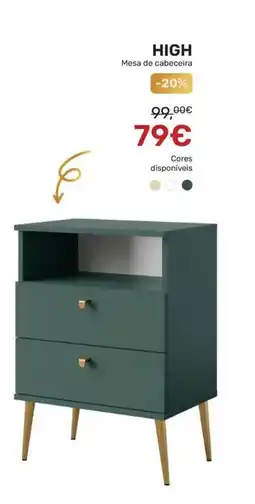 Homy Casa HIGH Mesa de cabeceira promoção