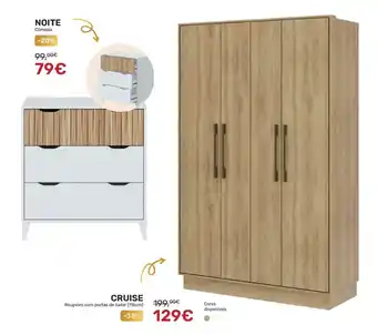 CRUISE Roupeiro com portas de bater (116cm)