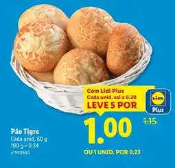 Lidl Pão Tigre Cada promoção