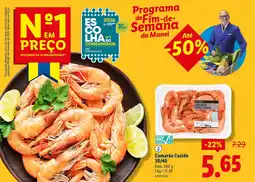 Lidl Camarão Cozido 30/40 promoção