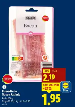 Lidl Fumadinho Bacon Fatiado promoção