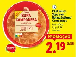 Lidl Chef Select Sopa com Batata Juliana/ Camponesa promoção