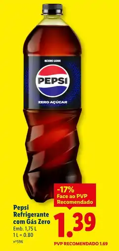 Lidl Pepsi Refrigerante com Gás Zero promoção
