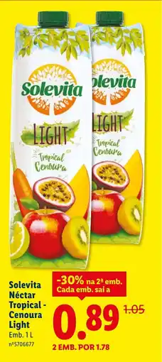 Lidl Solevita Néctar Tropical- Cenoura Light promoção