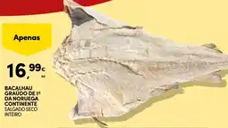 Continente Bacalhau graúdo de 1 da noruega continente salgado seco inteiro promoção