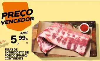 Tiras de entrecosto de porco (piano) continente