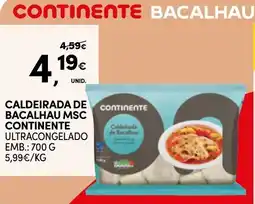 Continente Caldeirada de bacalhau msc continente promoção