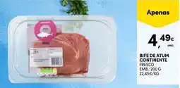 Continente Bife de atum continente fresco promoção