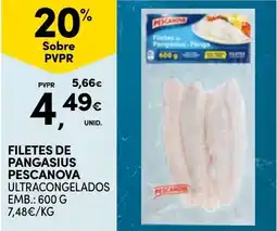 Continente Filetes de pangasius pescanova promoção